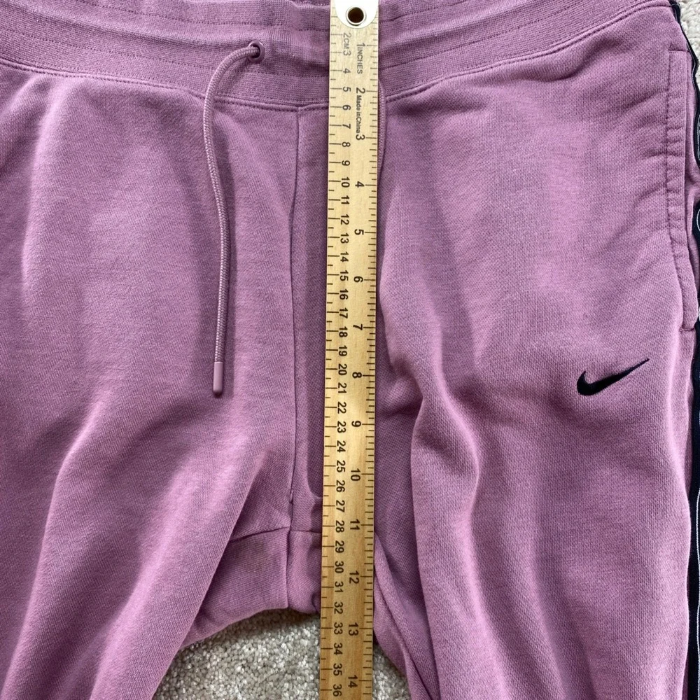 Nike Joggers Womens Medium Mauve Pink Logo Tape Side‎ Stripe Sweatpants